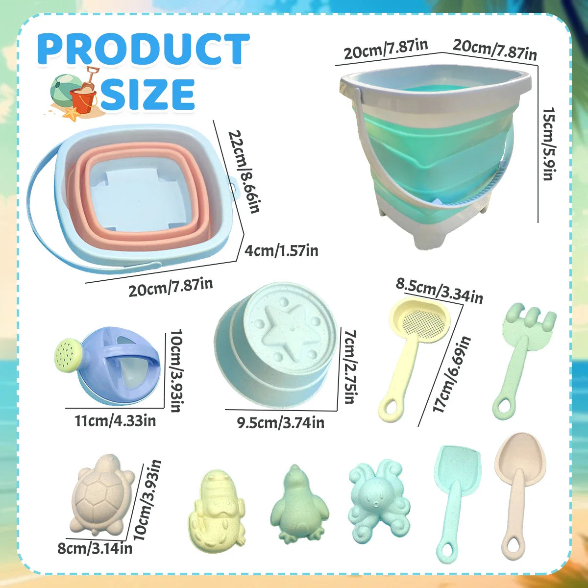 Beach Toys for Kids Sand Toys Set for Toddlers