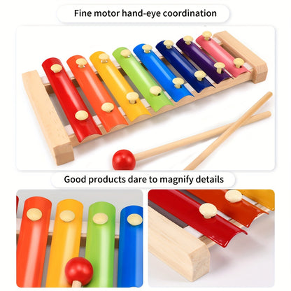 Montessori Wooden Caterpillar Piano Set