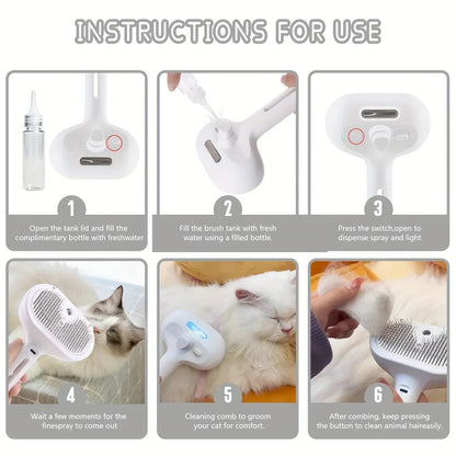 Pet Steam Grooming Comb