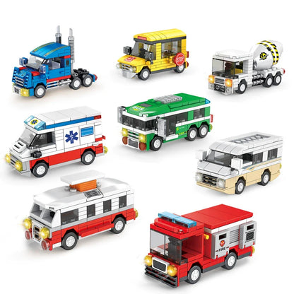 City Vehicle Series Building Blocks Fire Truck