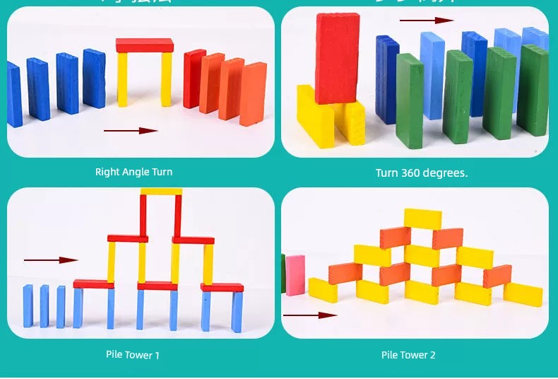 Rainbow Dominoes Kids Intellectual Brain Toys