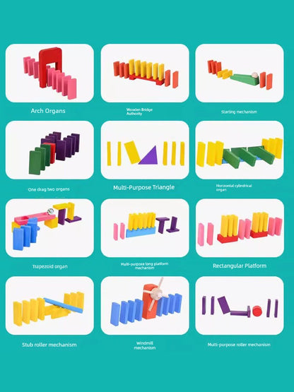 Rainbow Dominoes Kids Intellectual Brain Toys