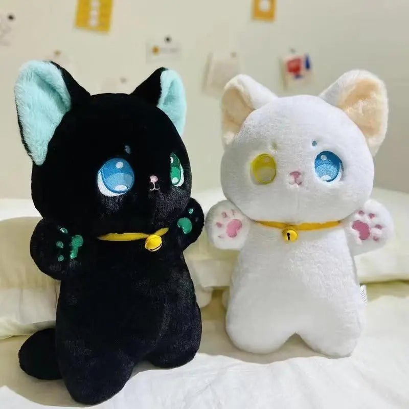 Black and White Cat Plush Toy