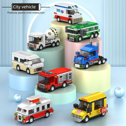 City Vehicle Series Building Blocks Fire Truck