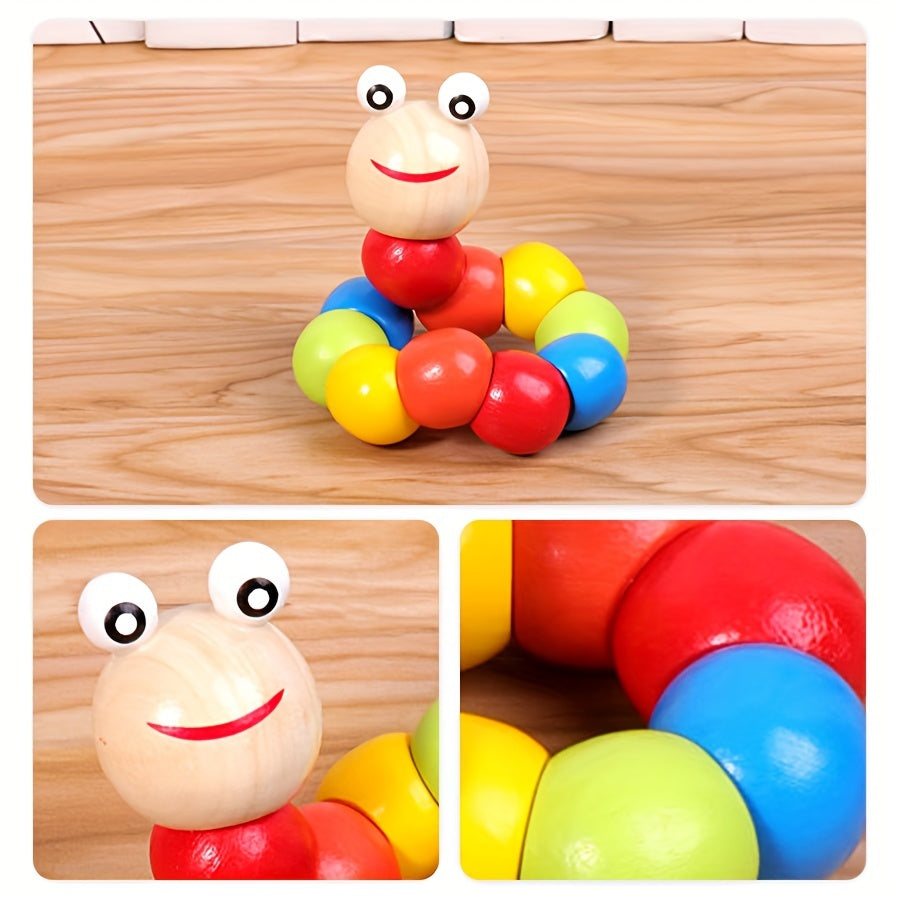 Montessori Wooden Caterpillar Piano Set